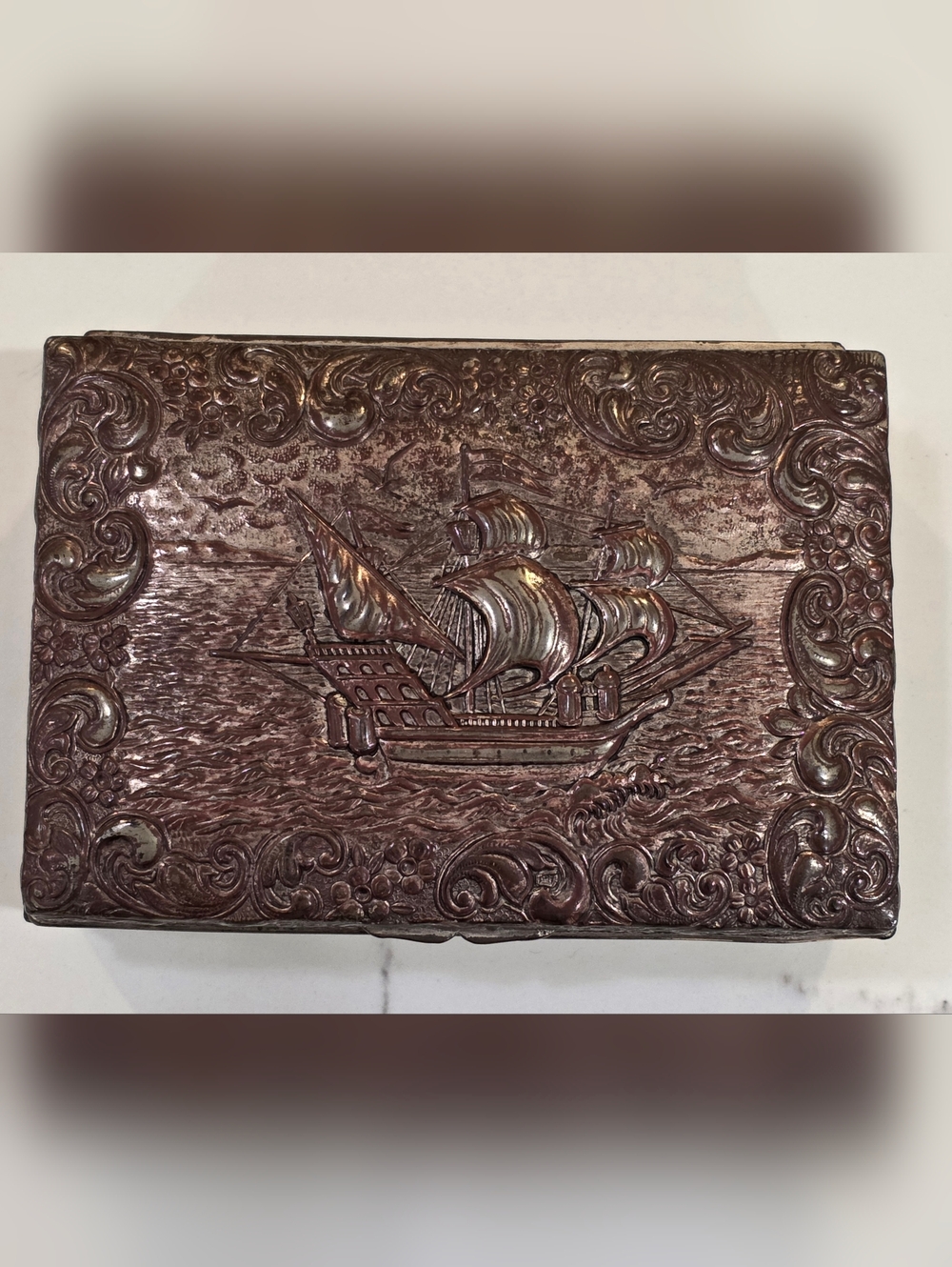 Vintage Metal Trinket Box